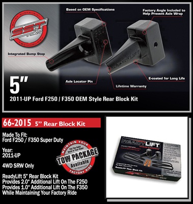 ReadyLift 2011-2016 Ford F250/F350 4WD 5" Rear Block Kit -- 66-2015