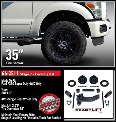 2011-2016 Ford F350/F450 Stage 2 2.5" Front Lift Leveling Kit -- 66-2511