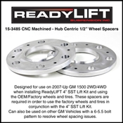 ReadyLift GM 1500 1/2 Inch Billet Aluminum Wheel Spacers -- 15-3485