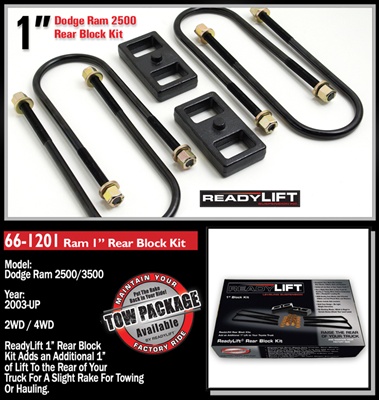 ReadyLift 2003-2014 Dodge Ram 2500/3500 1 inch Rear Block Kit -- 66-1201