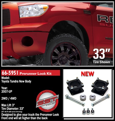 2007-2012 Toyota Tundra 2WD/4WD PreRunner Look 3.0" Front Lift Kit -- 66-5951