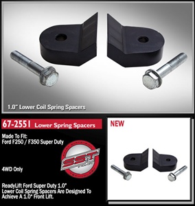 2005-2010 Ford Super Duty 1 Inch Lower Spring Spacer -- 67-2551