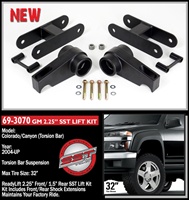 2002-2012 Chevy Colorado, GMC Canyon, and Hummer H3 4WD Torsion Key 2.25" Front, 1.5" Rear Lift Kit -- 69-3070